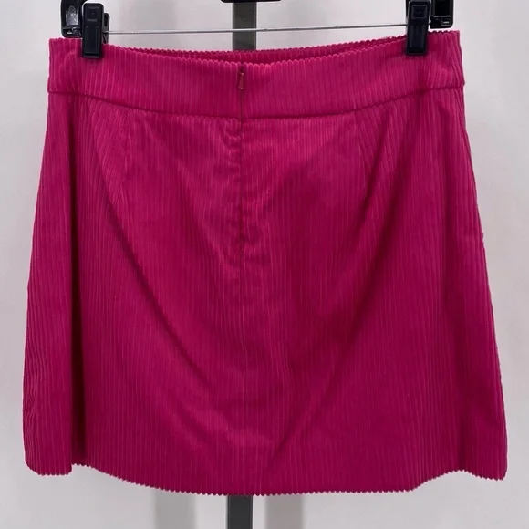 Veronica Beard magenta corduroy skirt
